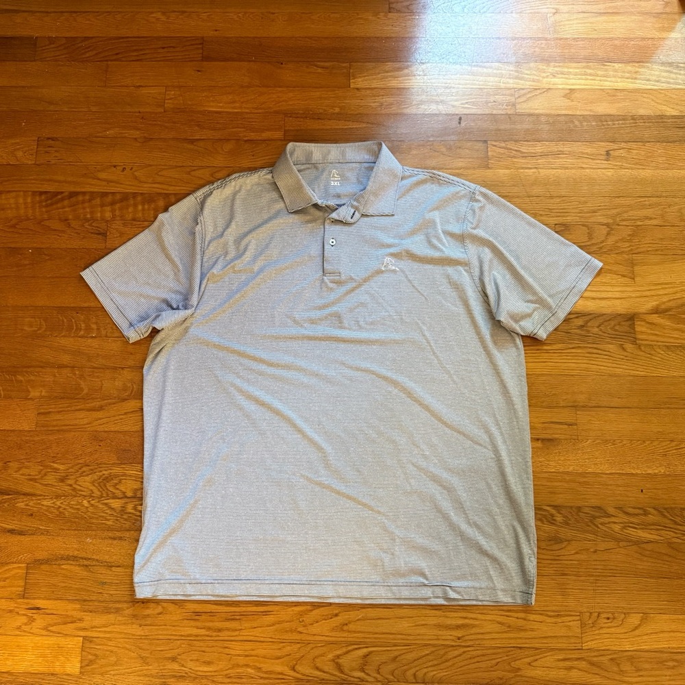 Rhoback Riva Strip Performance Polo Shirt 3XL Blue White